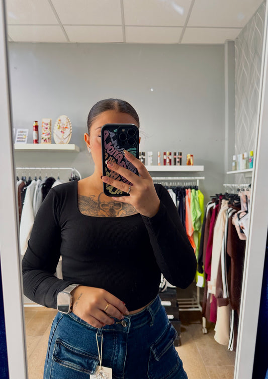 Camiseta basic corta negra