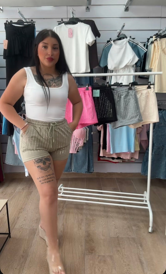 Pantalón corto brillo