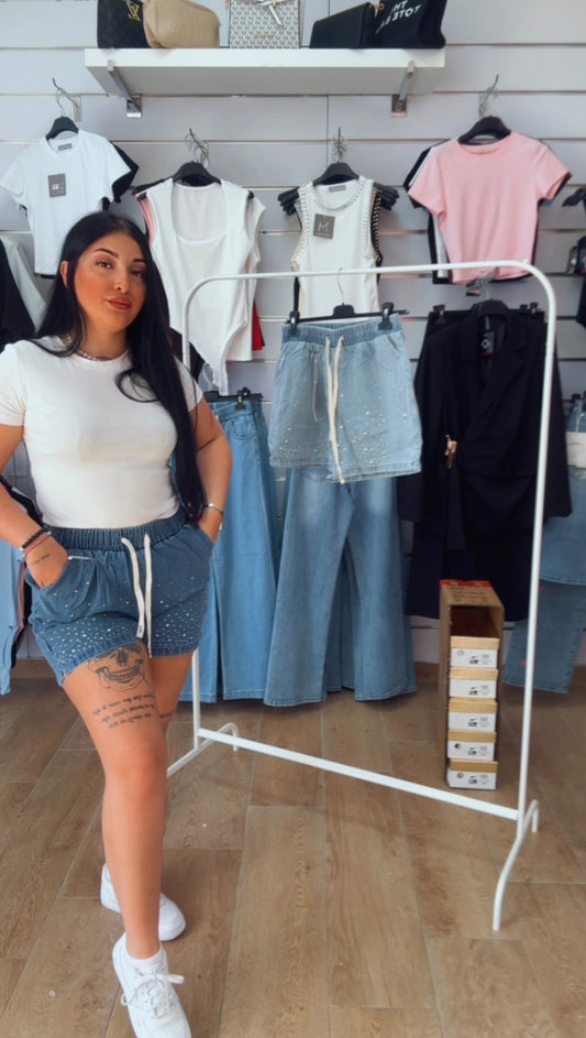 Pantalón corto brillo