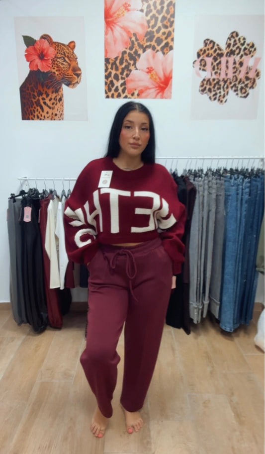 Pantalón stradi burdeos