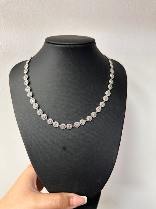 Collar swarosky plateado