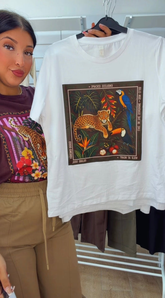 Camiseta blanca tigre