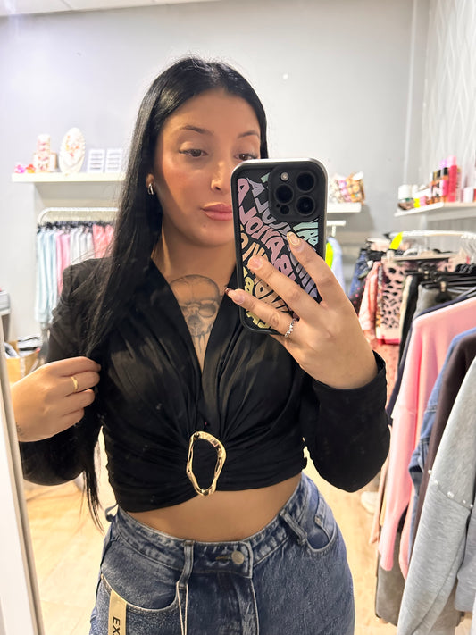 Camiseta detalle negra