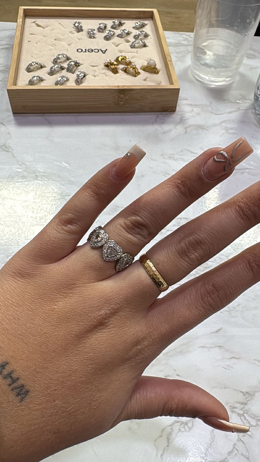 Anillo swarosky corazón