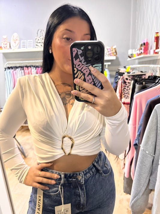 Camiseta detalle blanca