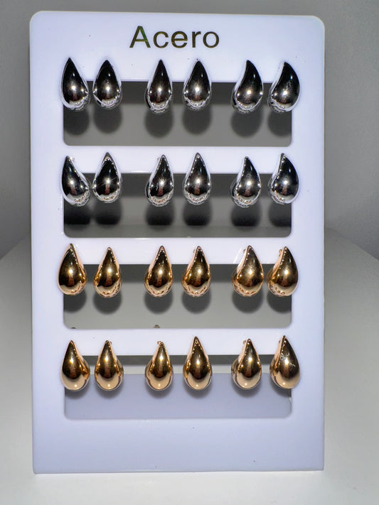Pendientes gota grandes