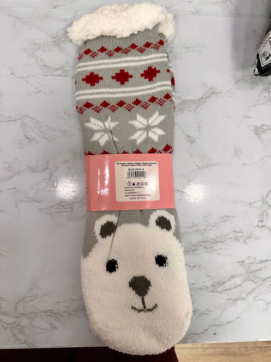 Calcetín borreguito oso