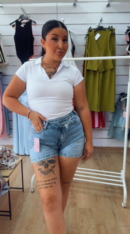 Pantalón corto cruzado
